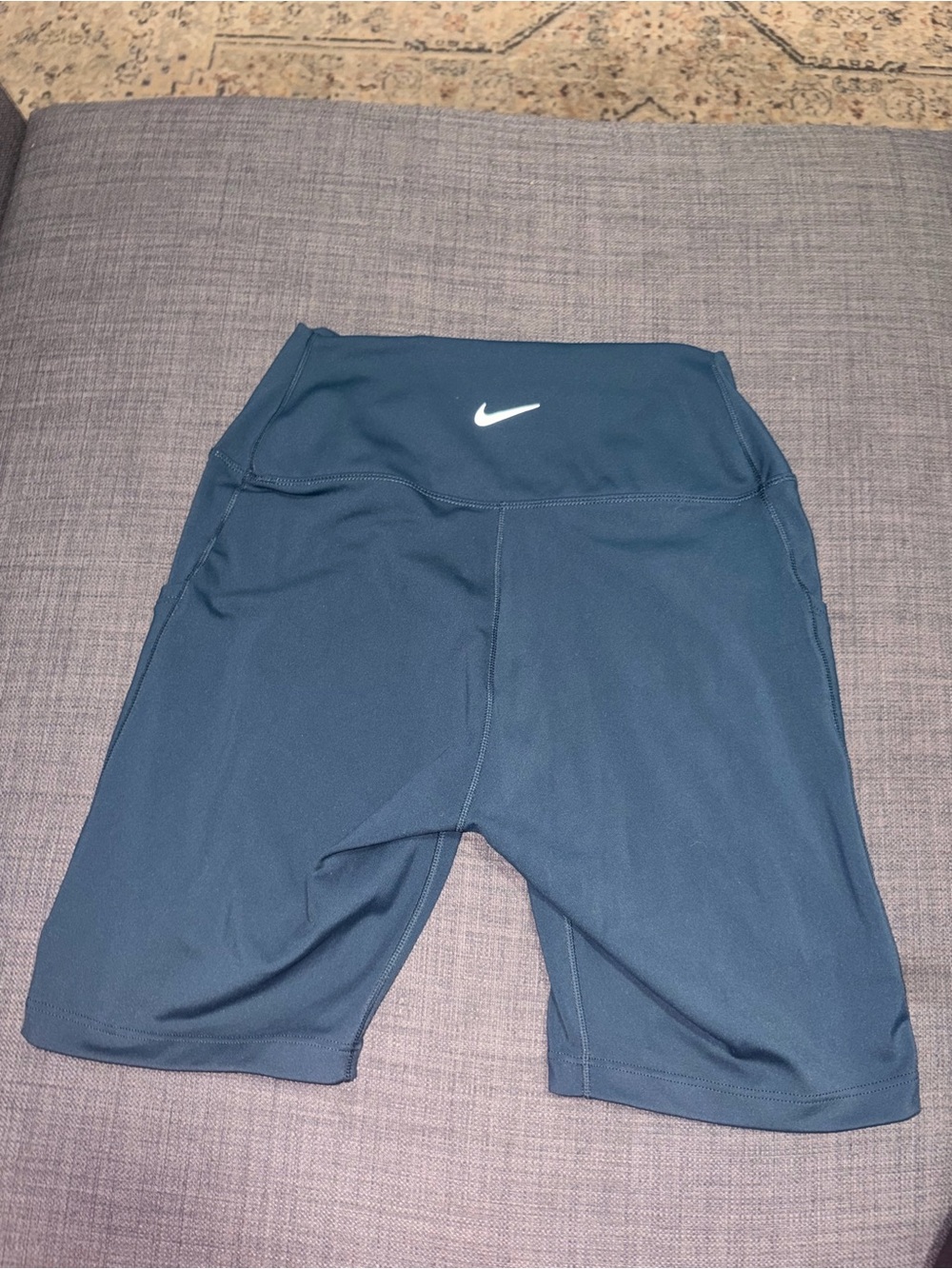 Nike Women's High-Waist Bike Shorts with Pockets - Navy